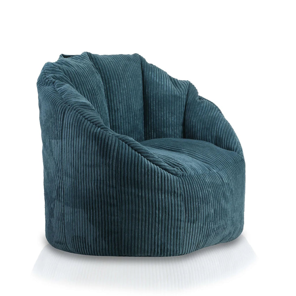 Fauteuil pouf en velours côtelé | Alto