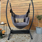 Fauteuil suspendu en toile de jute avec support | Coffee XXL