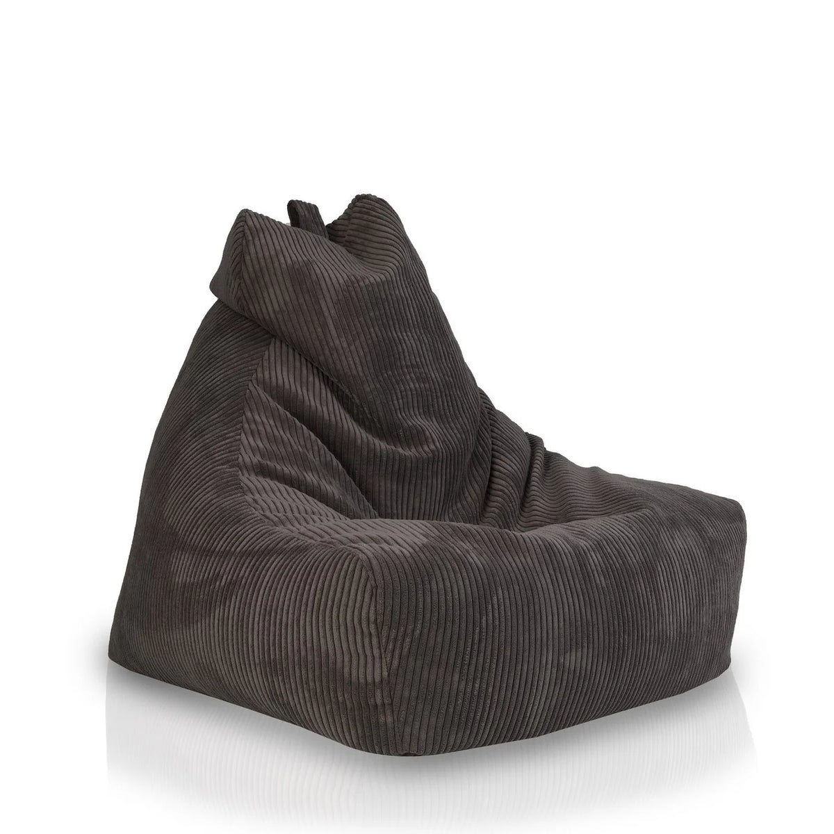 Fauteuil pouf salon en velours côtelé | Keiko