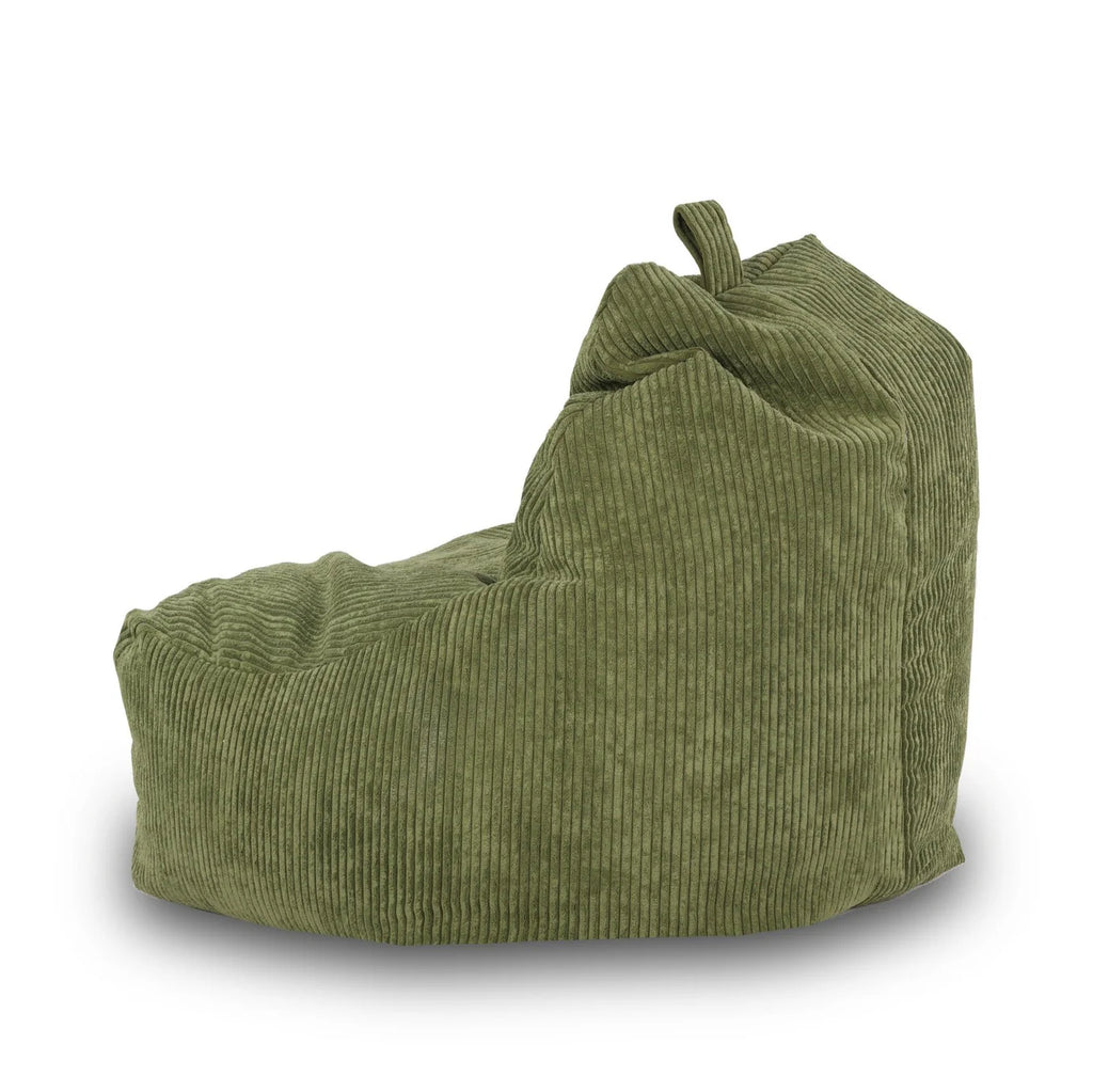 Fauteuil pouf salon en velours côtelé | Keiko