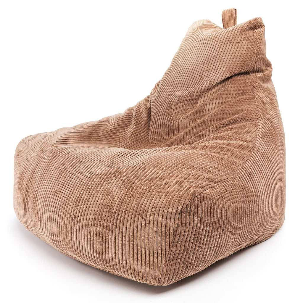 Fauteuil pouf salon en velours côtelé | Keiko