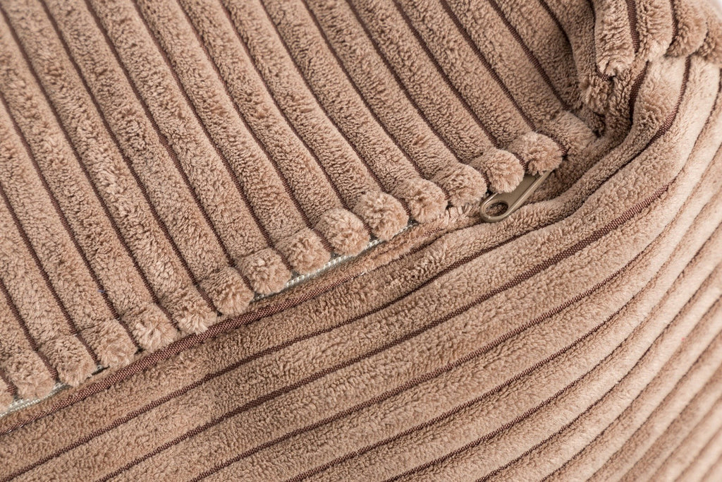 Fauteuil pouf salon en velours côtelé | Keiko