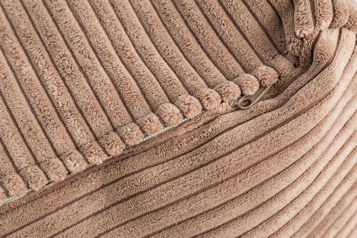 Fauteuil pouf salon en velours côtelé | Keiko