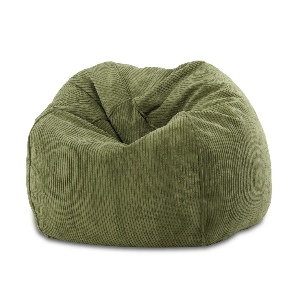 Pouf poire classique en velours côtelé